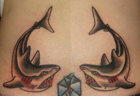  Traditional American Tattoos with tags old school sailor jerry shark 