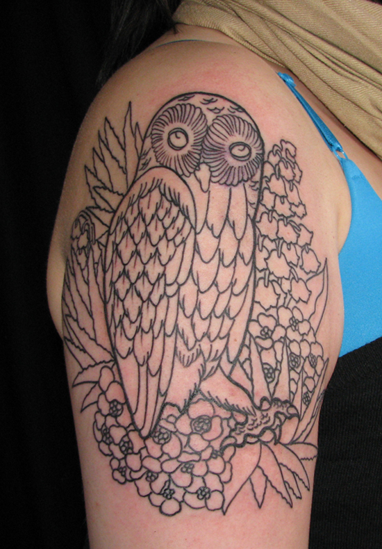 owl tattoo. on Dalenna#39;s owl tattoo.