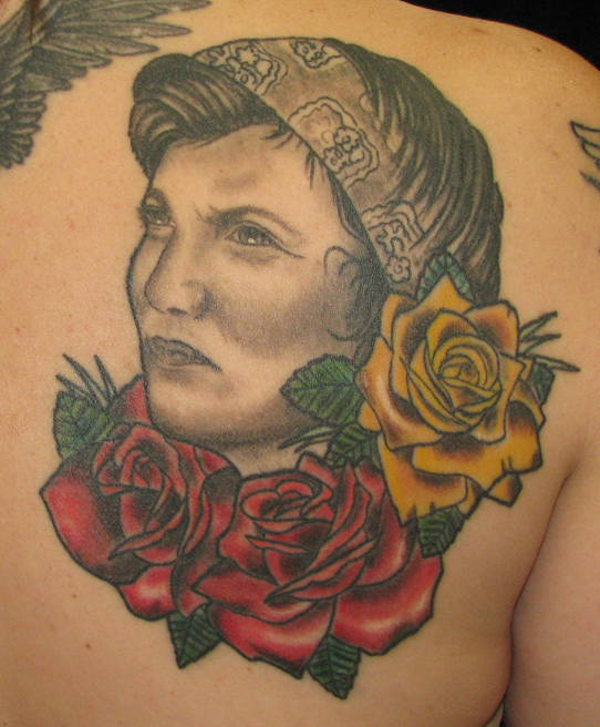  Realistic Tattoos with tags lady portrait roses tattoo on April 15 