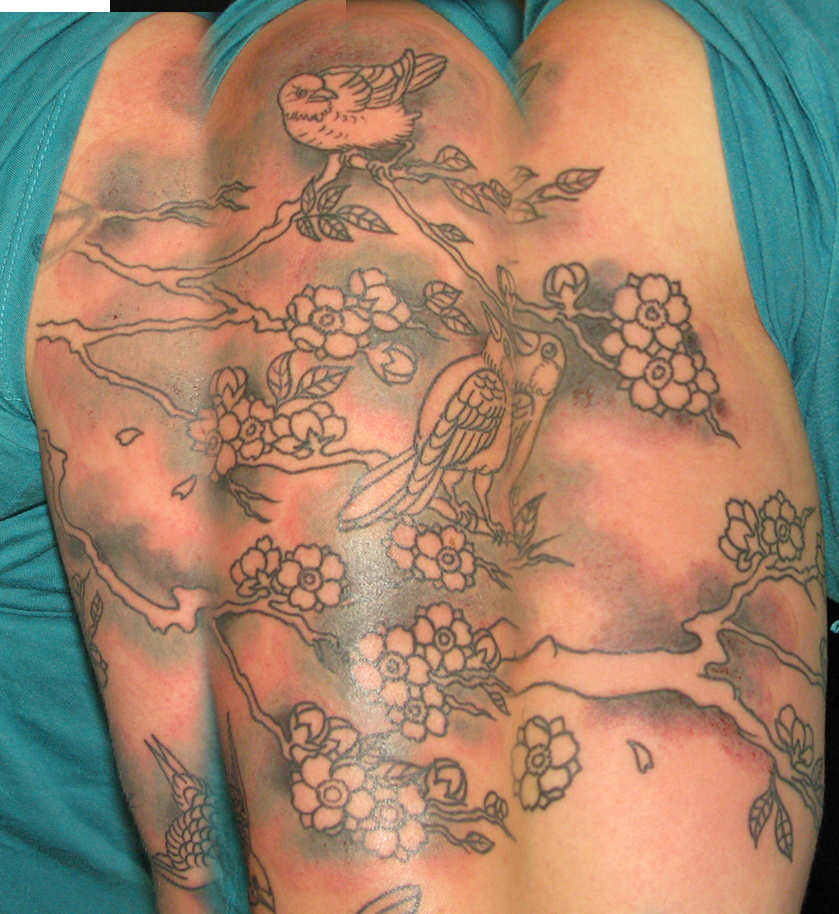 Posted in Animal Tattoos flower tattoos Illustrative Artsy Tattoos 