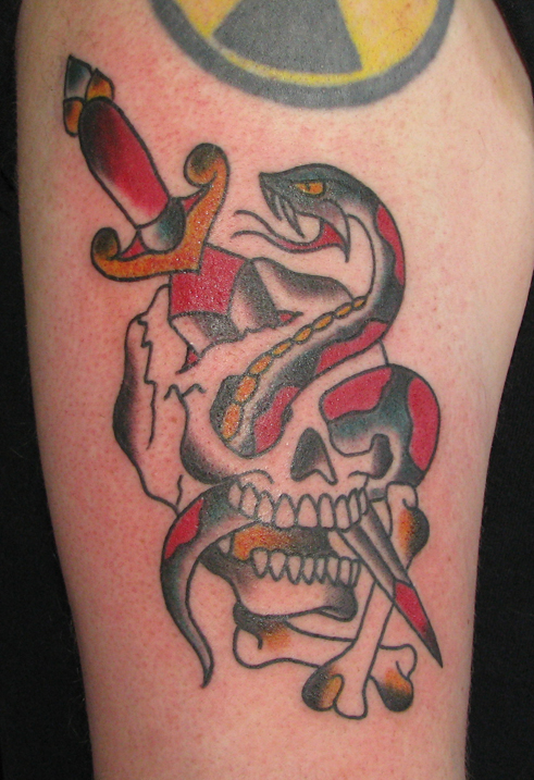 Posted in evil tattoos flash Traditional American Tattoos with tags dagger 