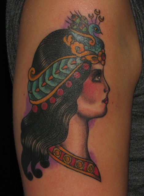 gypsy head tattoo. Posted in girly tattoos,