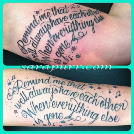 Posted in girly tattoos Lettering Tattoos with tags lettering script 